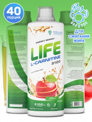 Life L-Carnitine 3100 1000ml Apple