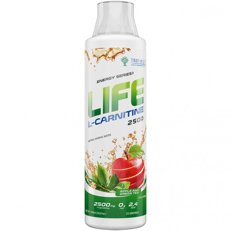 Life L-Carnitine 2500 500ml Apple and Green Tea